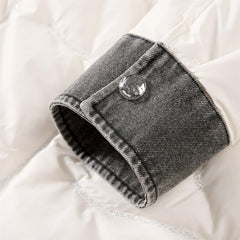 Women's Denim Quilted Puffer Jackets