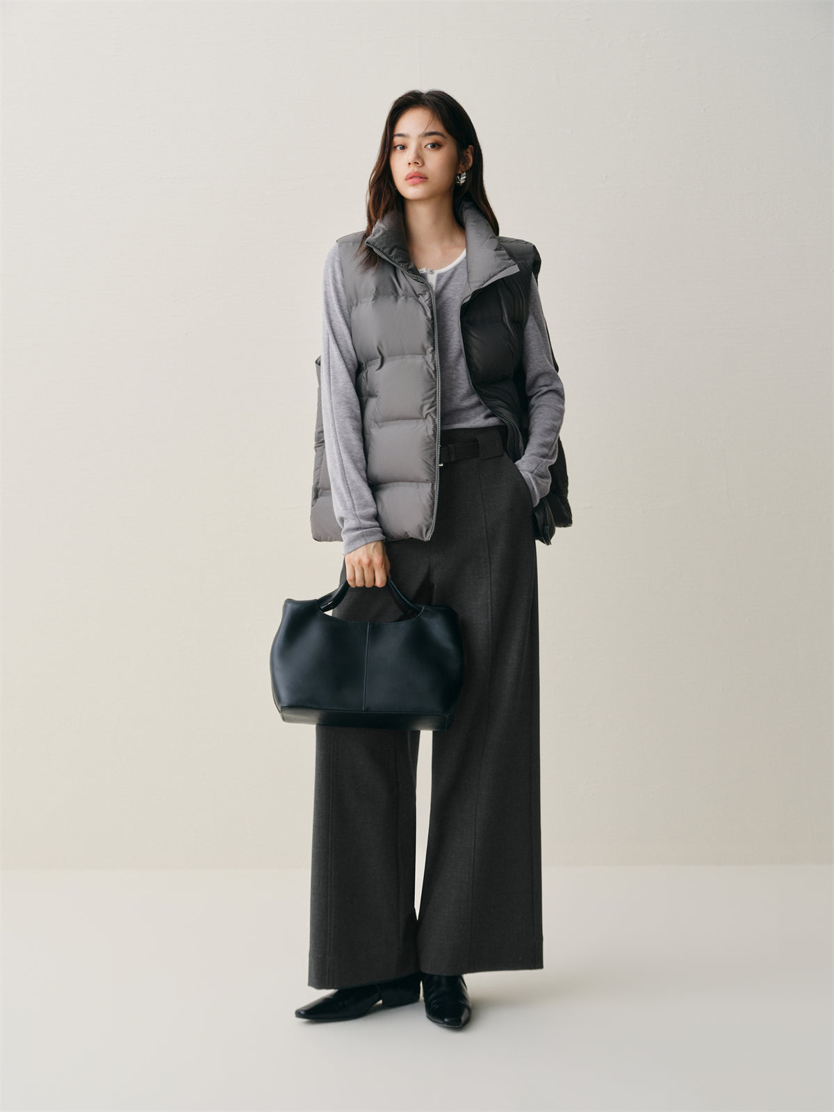 Women's Bonded Stand-Collar Down Vest