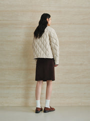 Women's Lightweight Puffer Jacket with Drawstring Hem