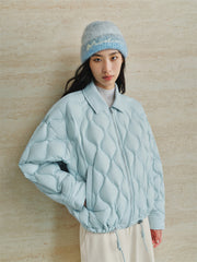 Women's Lightweight Puffer Jacket with Drawstring Hem
