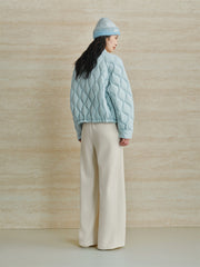 Women's Lightweight Puffer Jacket with Drawstring Hem