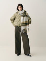 Women's Lightweight Puffer Jacket with Drawstring Hem