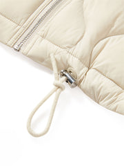 Women's Lightweight Puffer Jacket with Drawstring Hem