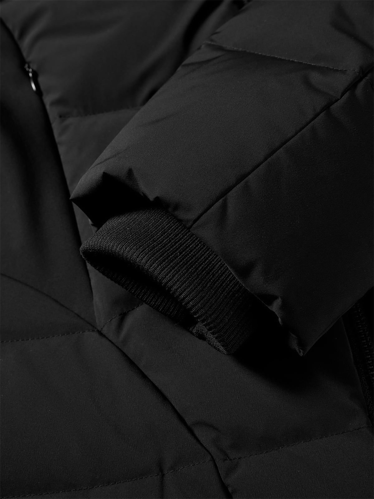 Women's Short Slim-Fit Down Jacket with Layered-Look Collar