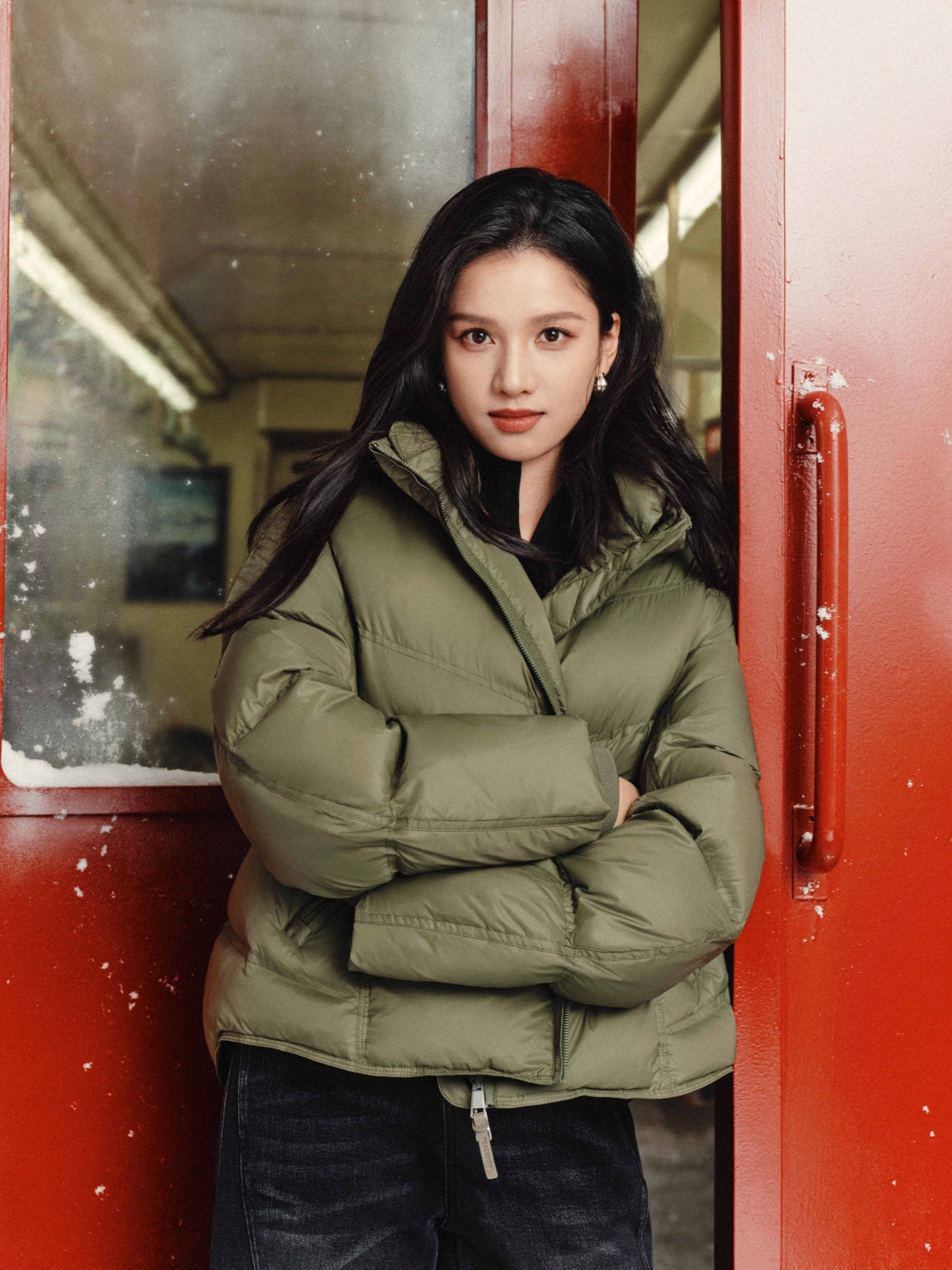 Women's Warm Waterproof Short Puffer Jacket