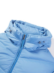 Women's Blue Cropped Puffer Jacket
