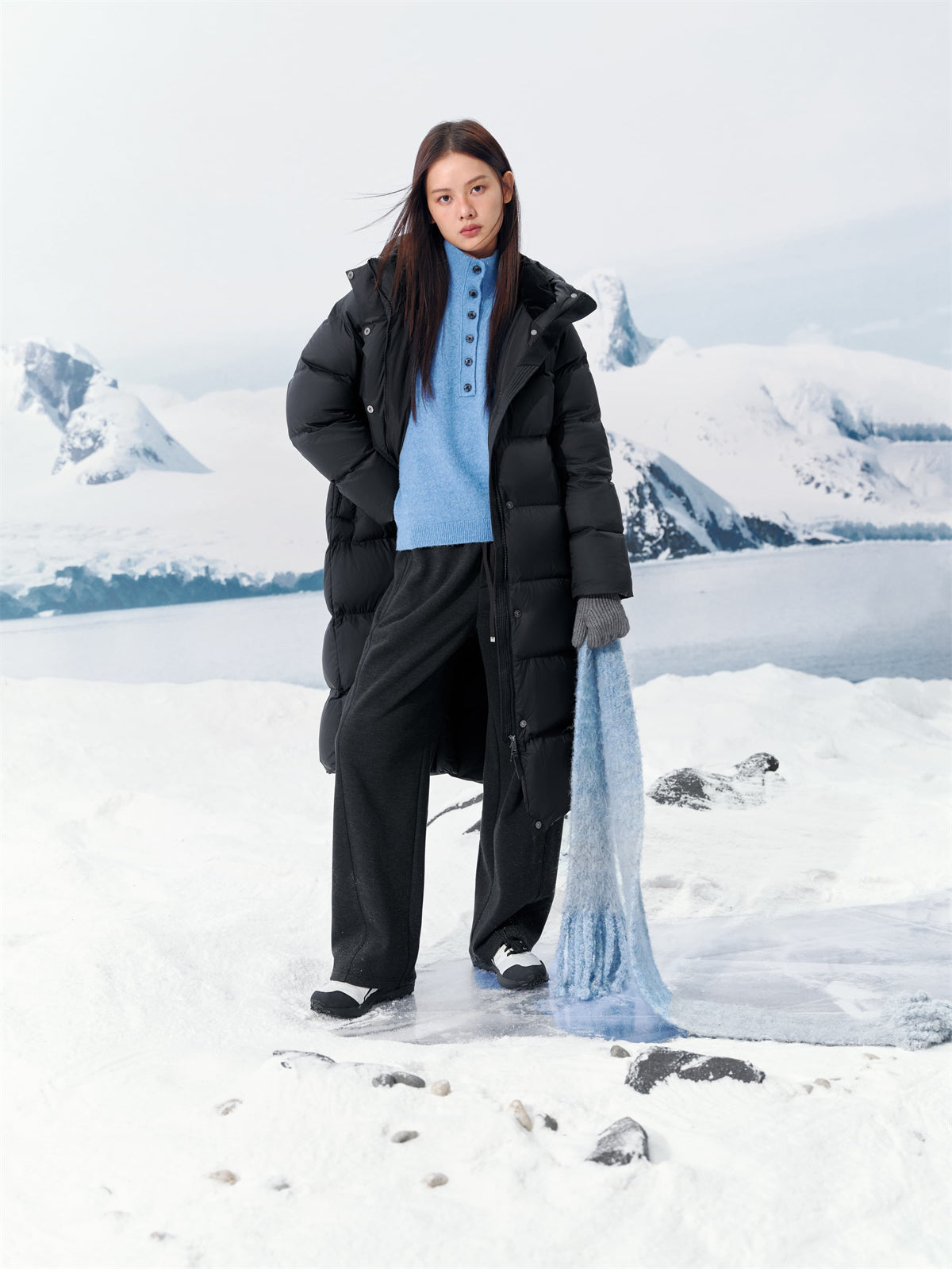 Women's Extra-Long Thermal Goose Down Coat