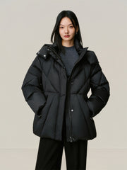 Women's Diamond-Quilted Drawstring Puffer Jacket