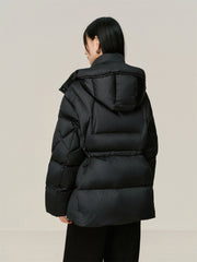 Women's Diamond-Quilted Drawstring Puffer Jacket