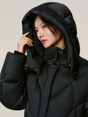 Women's Diamond-Quilted Drawstring Puffer Jacket