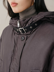 Women's Down Jacket with Detachable Raccoon Fur Collar