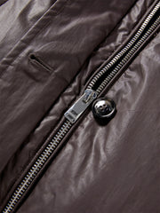 Women's Down Jacket with Detachable Raccoon Fur Collar