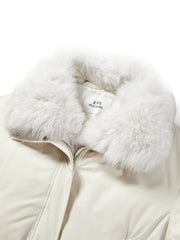 Women's Down Parka with Fox Fur Collar