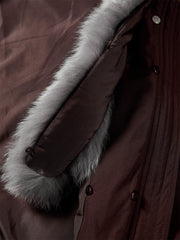 Women's Down Parka with Fox Fur Collar