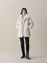 Women's Down Parka with Fox Fur Collar
