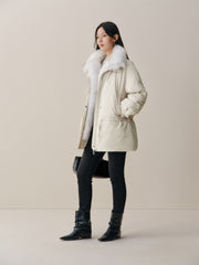 Women's Down Parka with Fox Fur Collar