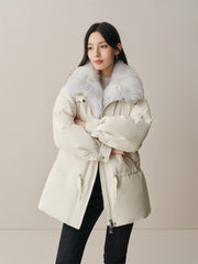 Women's Down Parka with Fox Fur Collar