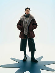 Women's Down Parka with Fox Fur Collar