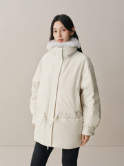 Women's Down Parka with Fox Fur Collar