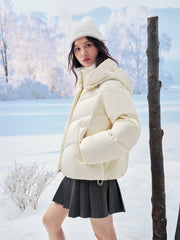 Women's Down Jacket with Detachable Fox Fur Collar