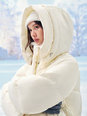 Women's Down Jacket with Detachable Fox Fur Collar