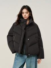 Women's Down Jacket with Detachable Fox Fur Collar