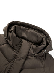 Women's Long Down Coat with Detachable Fox Fur Collar