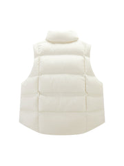 Women's Casual Lightweight 90% White Duck Down Vest