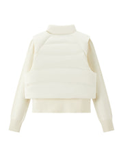 Women's Casual Waist-Cinching Paneled Lightweight Down Jacket