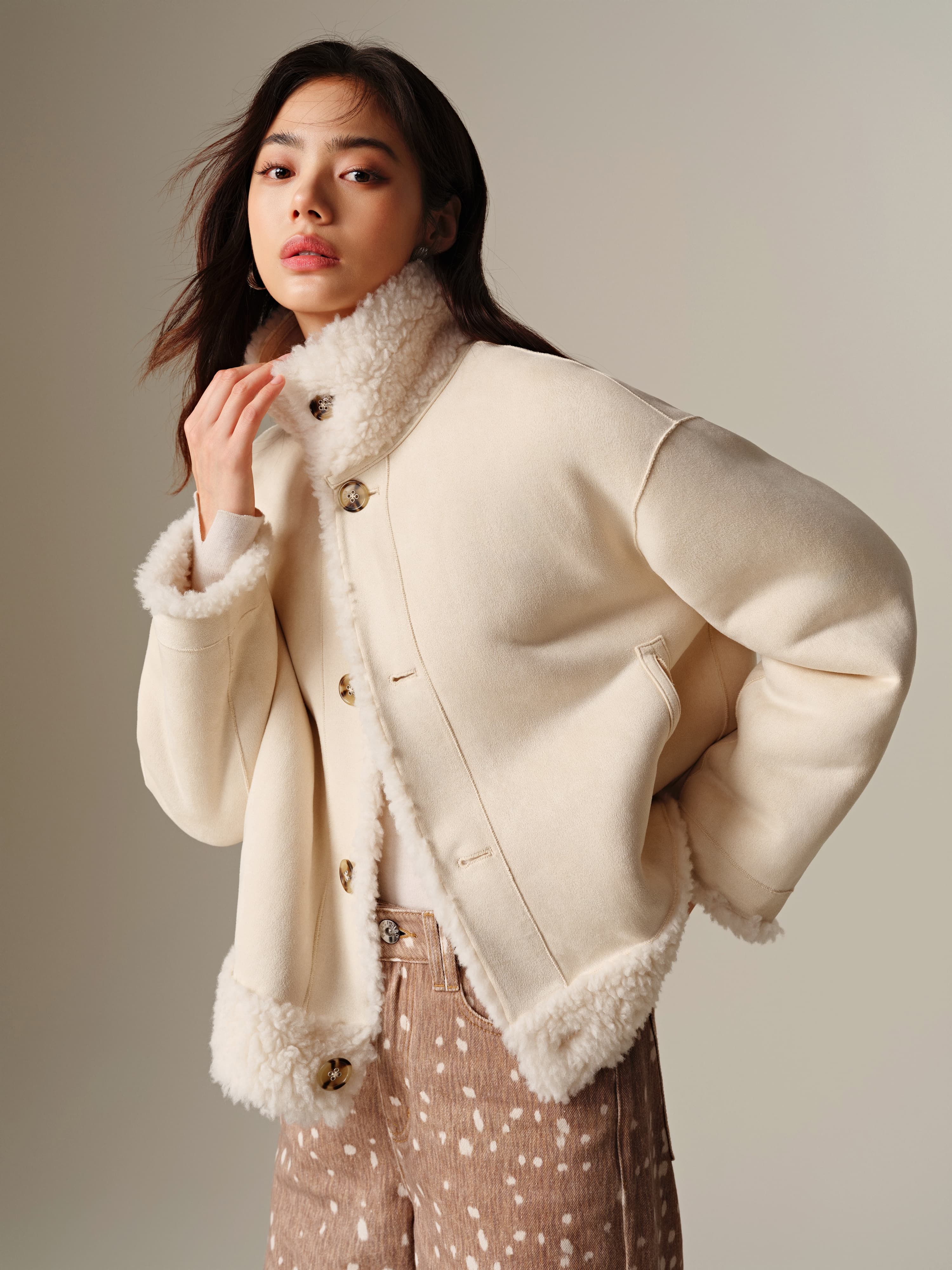 Women's Short Reversible Wool Jacket