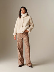 Women's Short Reversible Wool Jacket