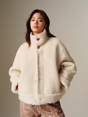 Women's Short Reversible Wool Jacket