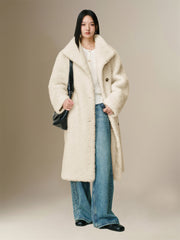 Women's Oversized Curly Pure Wool Coat