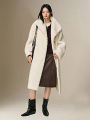 Women's Oversized Curly Pure Wool Coat