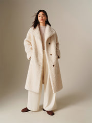Women's Oversized Curly Pure Wool Coat