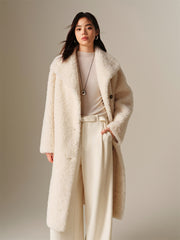 Women's Oversized Curly Pure Wool Coat