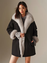 Women's Fox Fur Parka Coat