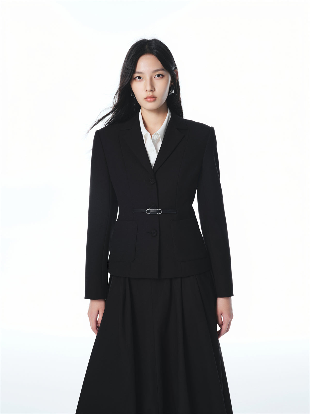 Women's Commuter Blazer with Detachable Belt