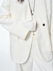 Women's V-Neck Blazer with Detachable Belt