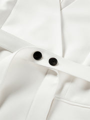 Women's V-Neck Blazer with Detachable Belt