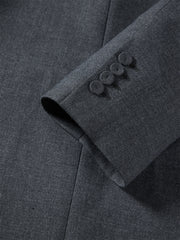 Women's Grey Peak-Lapel Blazer