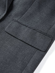 Women's Grey Peak-Lapel Blazer