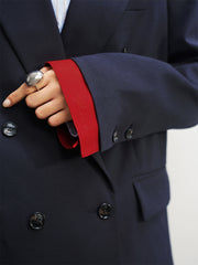 Women's Contrast Notch-Lapel Blazer