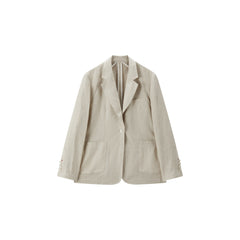 Women's Casual Linen Detachable-Lining Blazer