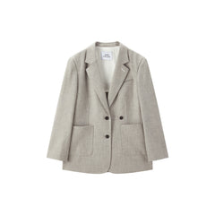 Women's Commuter Gray Double-Breasted Blazer