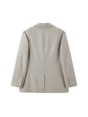 Women's Commuter Gray Double-Breasted Blazer