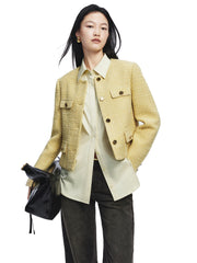 Women's Slim Fit Tweed Jacket