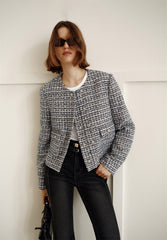 Women's Double-Breasted Tweed Jacket