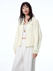 Women's Lightweight Tencel Lapel Jacket