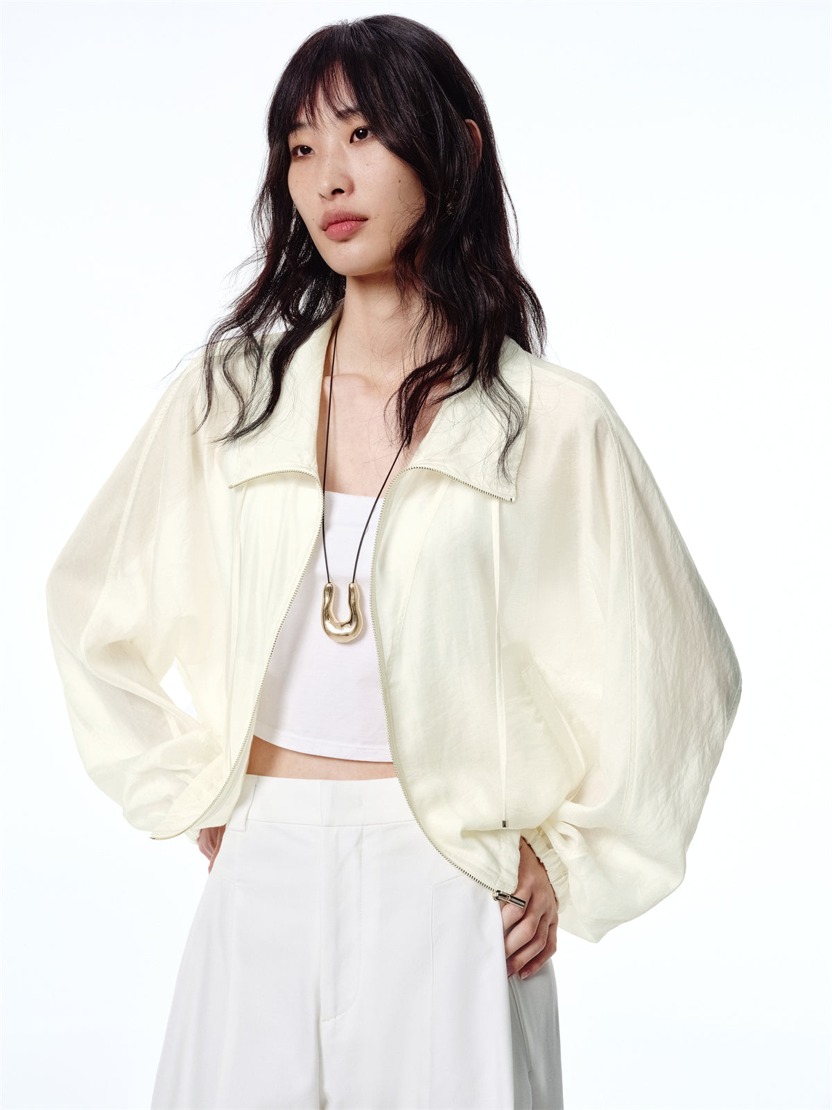 Women's Lightweight Tencel Lapel Jacket